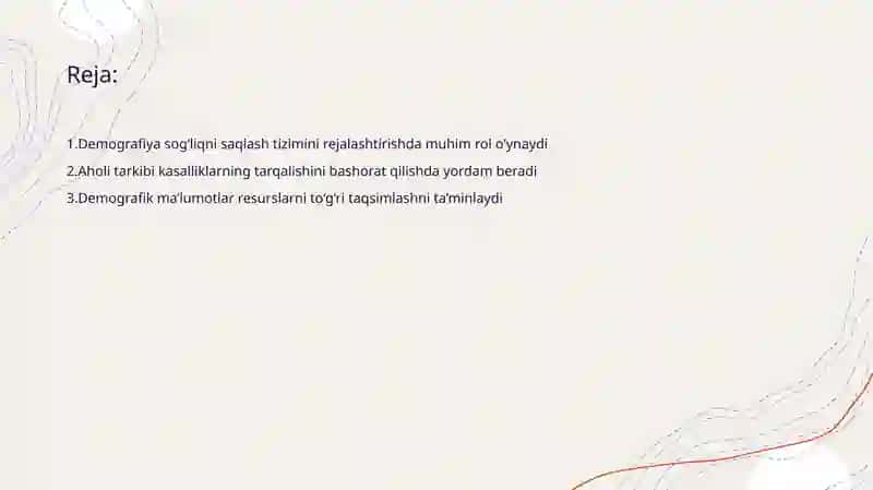 Demografiya, uning salomatlikdagi o‘rni 2