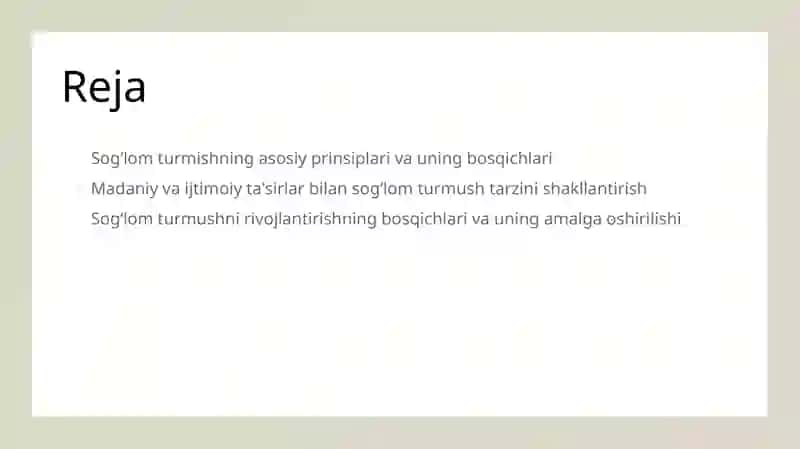Sogʻlom turmush tarzi konsepsiyasi va uning bosqichlari 2