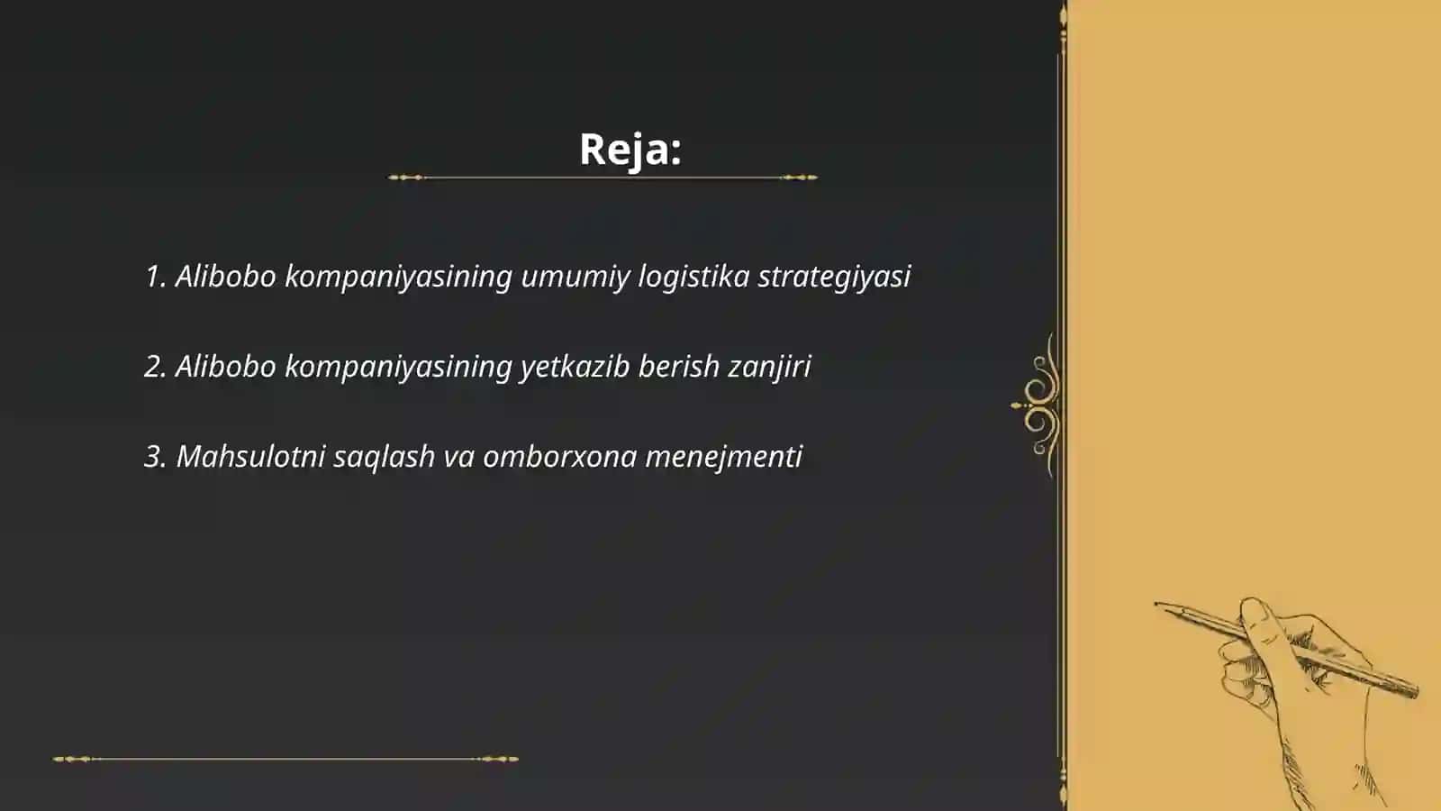 Alibobo kompaniyasining logistika faoliyati tahlili 2