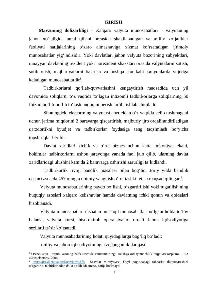 XALQARO VALYUTA OPERATSIYALARI 2