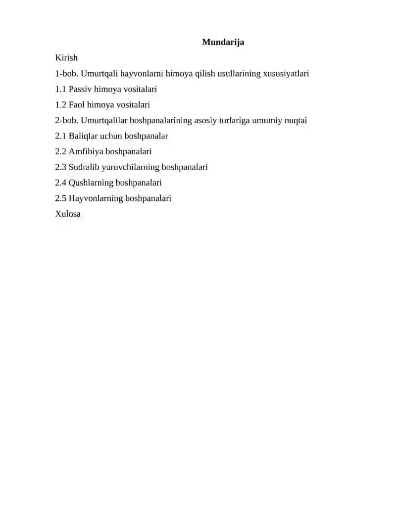 Tabiiy saqlagichlar (rezervuarlar) Kurs LOYIHASI 2
