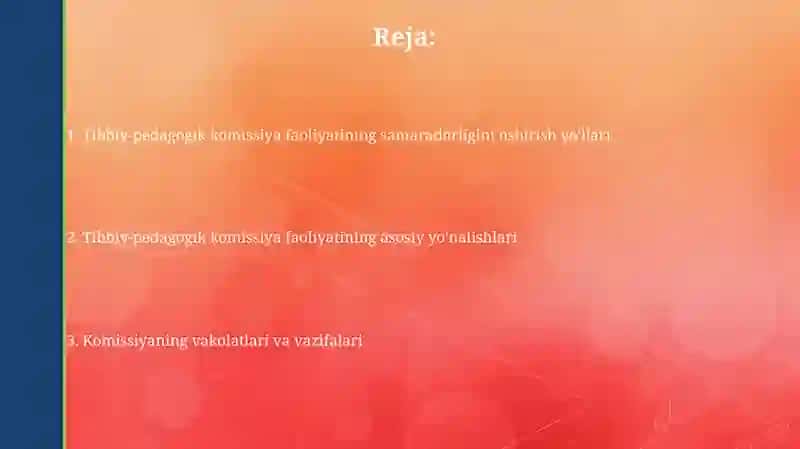 Tibbiy-pedagogik komissiya faoliyati 2