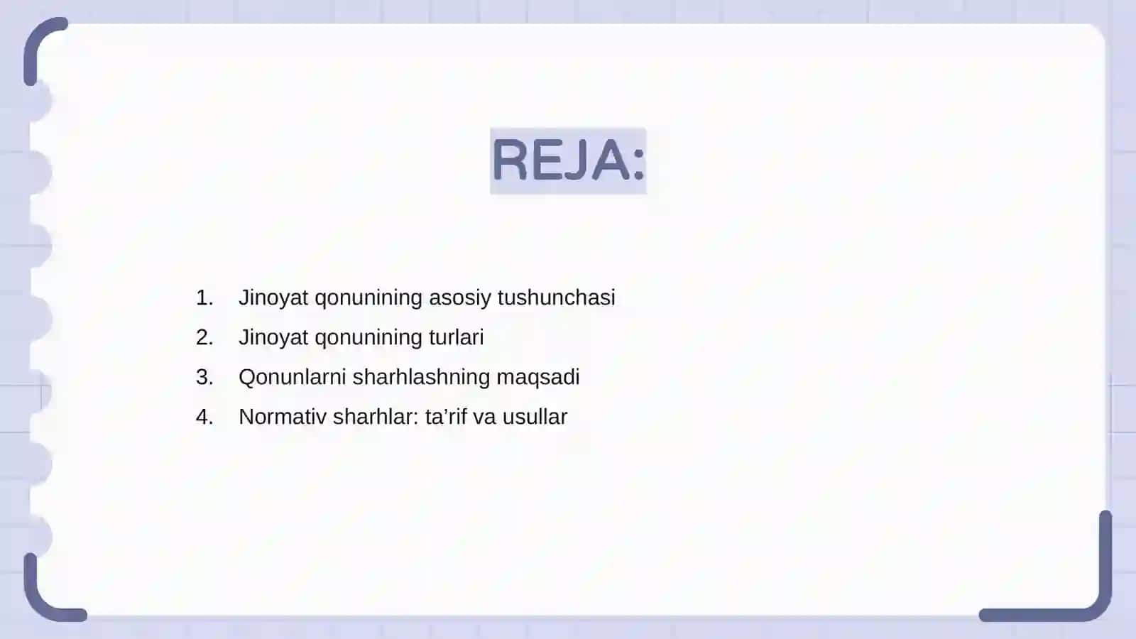 Jinoyat qonunini sharhlash 2