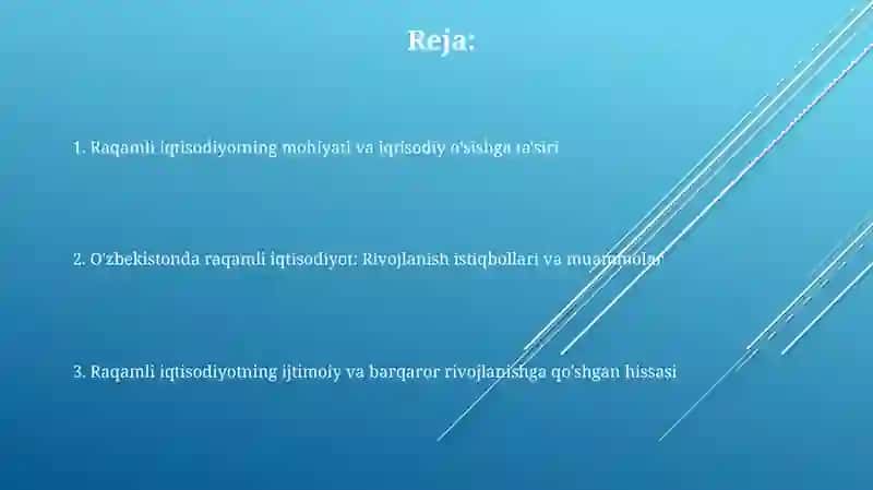 Raqamli iqtisodiyotning roli 2