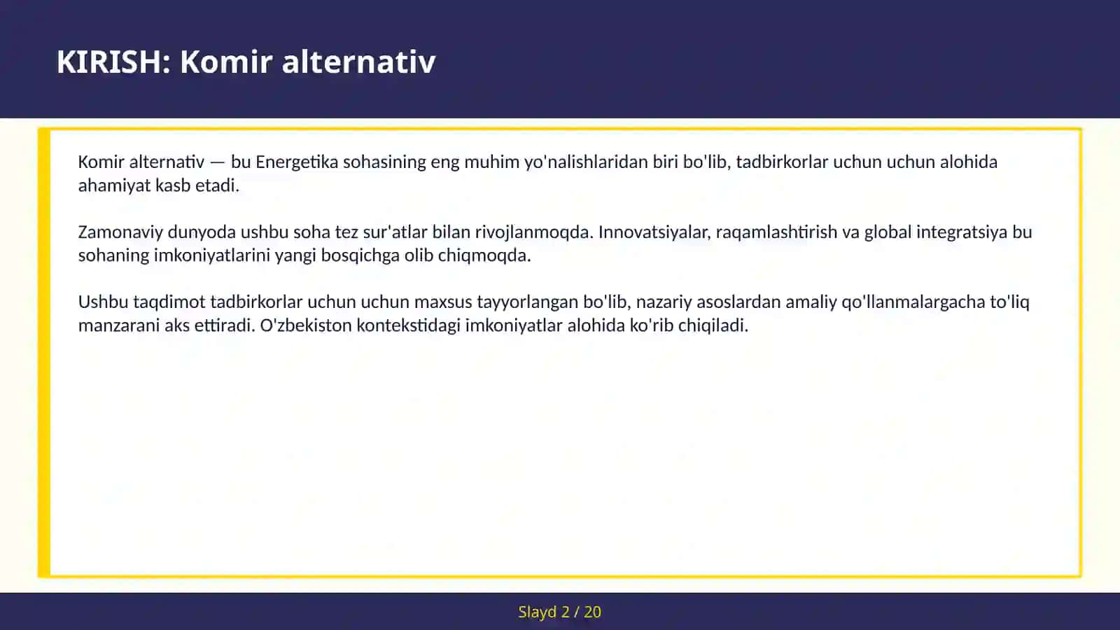 Komir alternativ 2