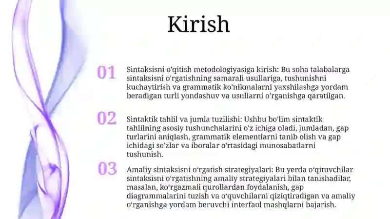 Sintaksis O‘Qitish Metodikasi 2