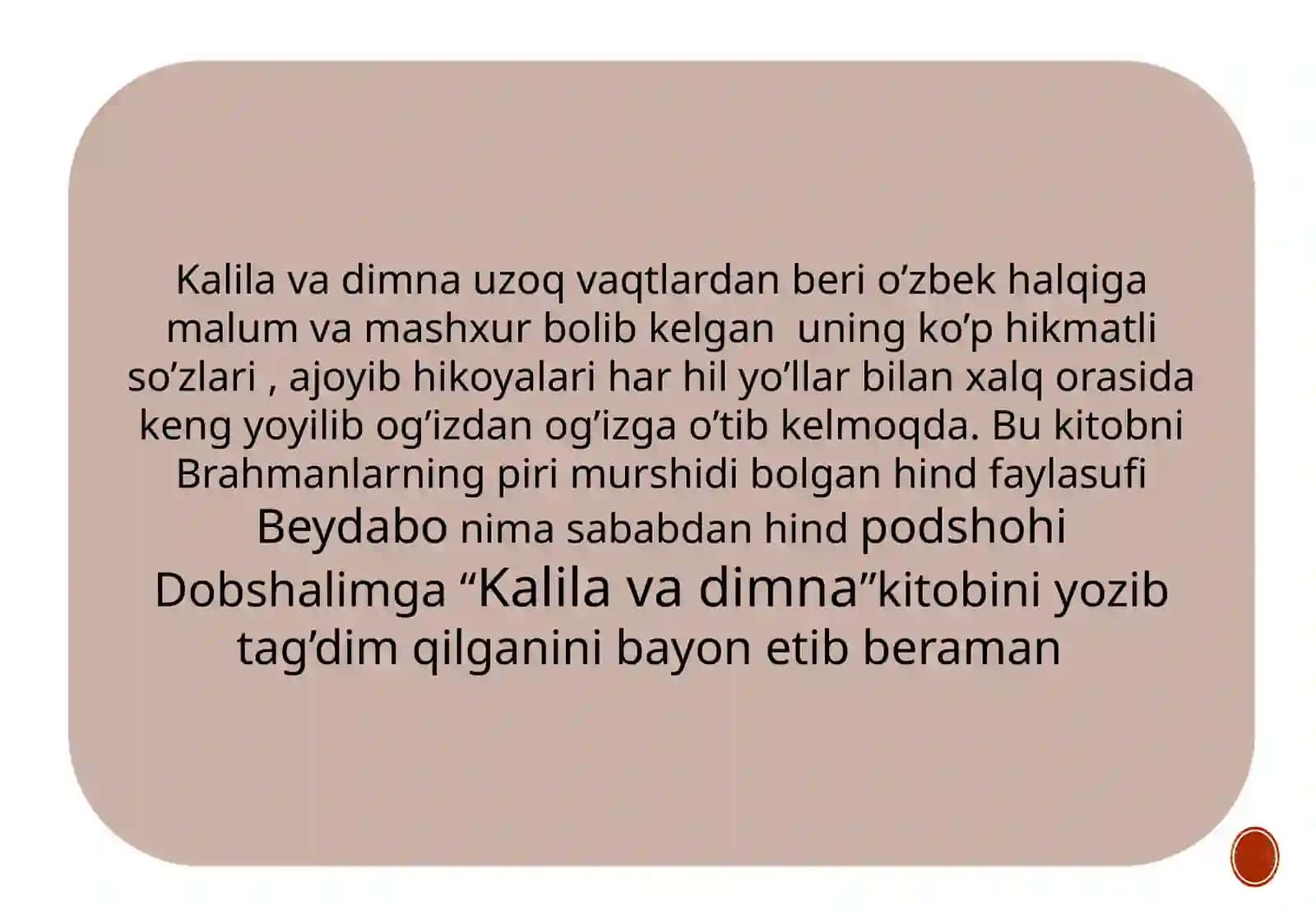 MEN OQIGAN KITOB  KALILA VA DIMNA 2