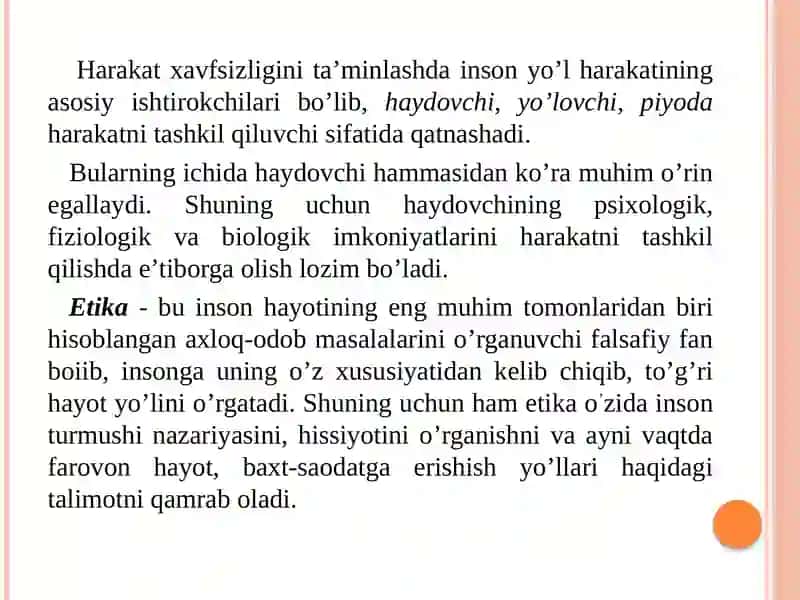 HAYDOVCHI ETIKASI 2