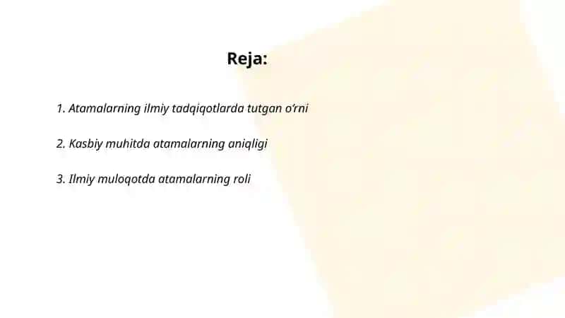 Atamalarning ilmiy va kasbiy sohadagi axamiyati 2