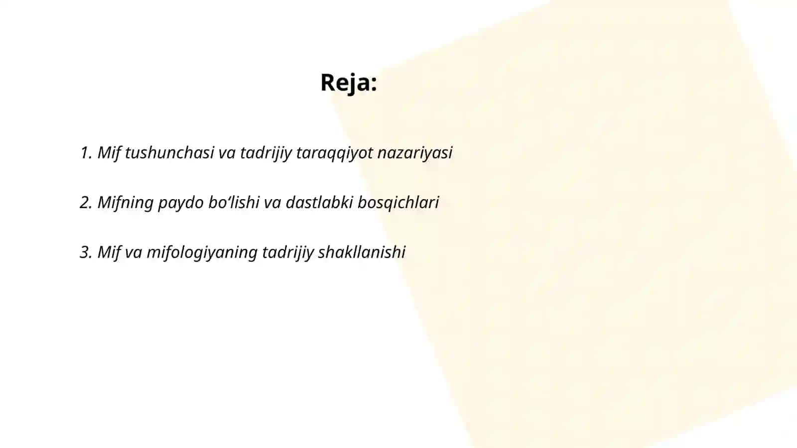 Mif va tadrijiy taraqqiyoti 2