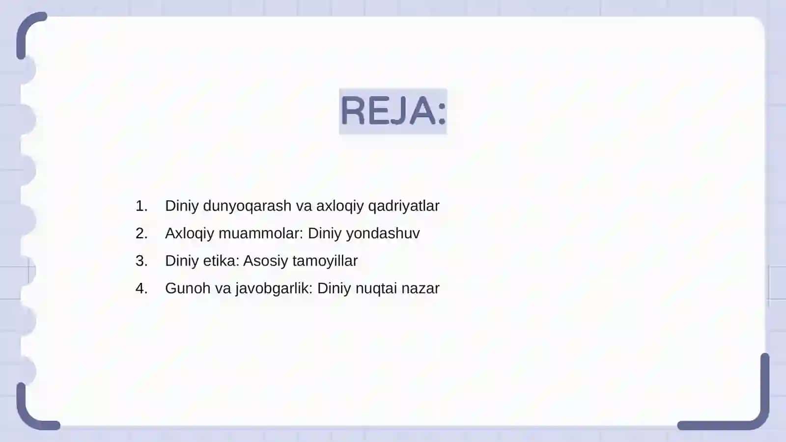 Diniy dunyoqarashda axloqiy muammolarning oʻrni 2