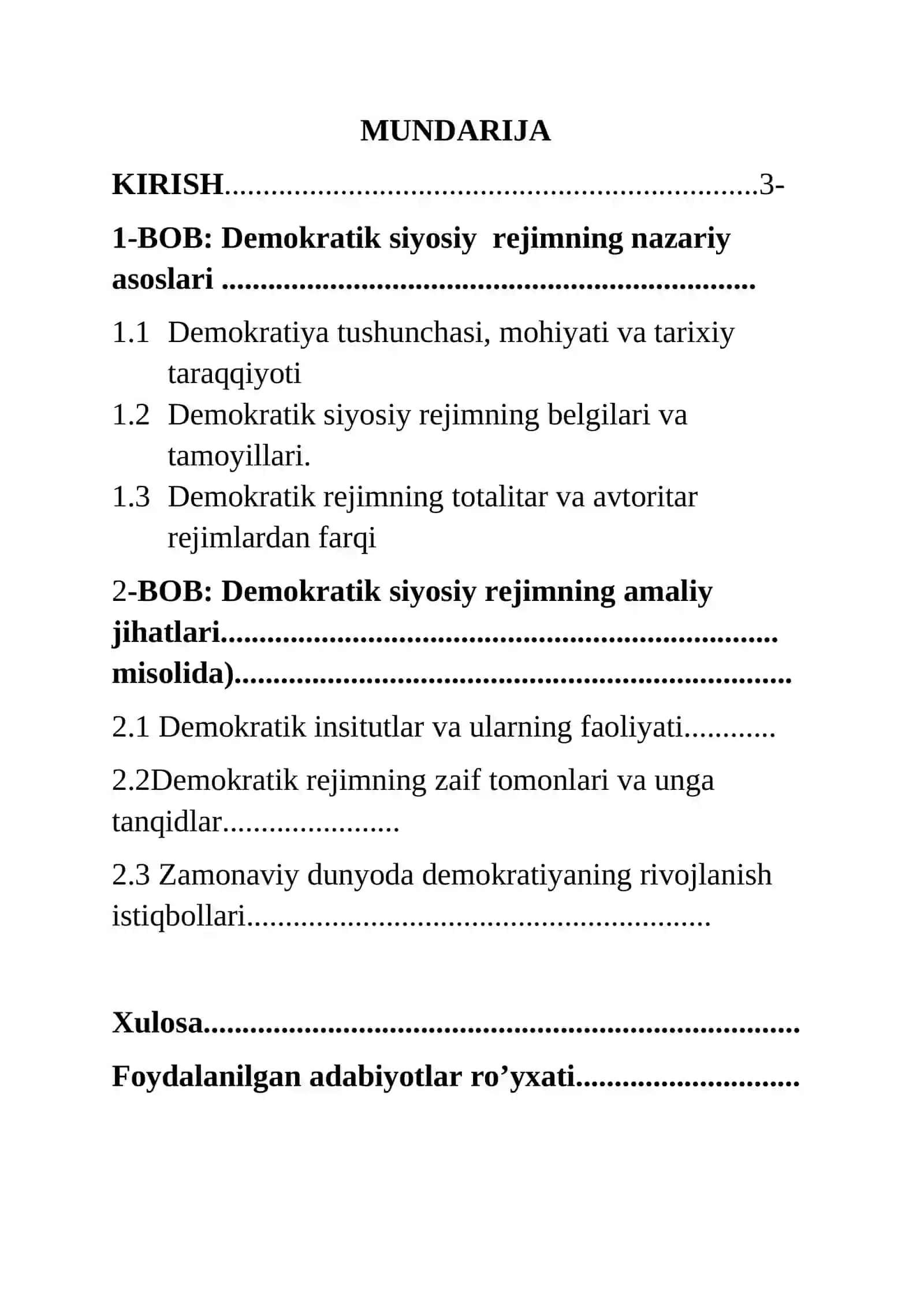 DEMOKRATIK SIYOSIY REJIMNING ASOSIY XUSUSIYATLARI 2