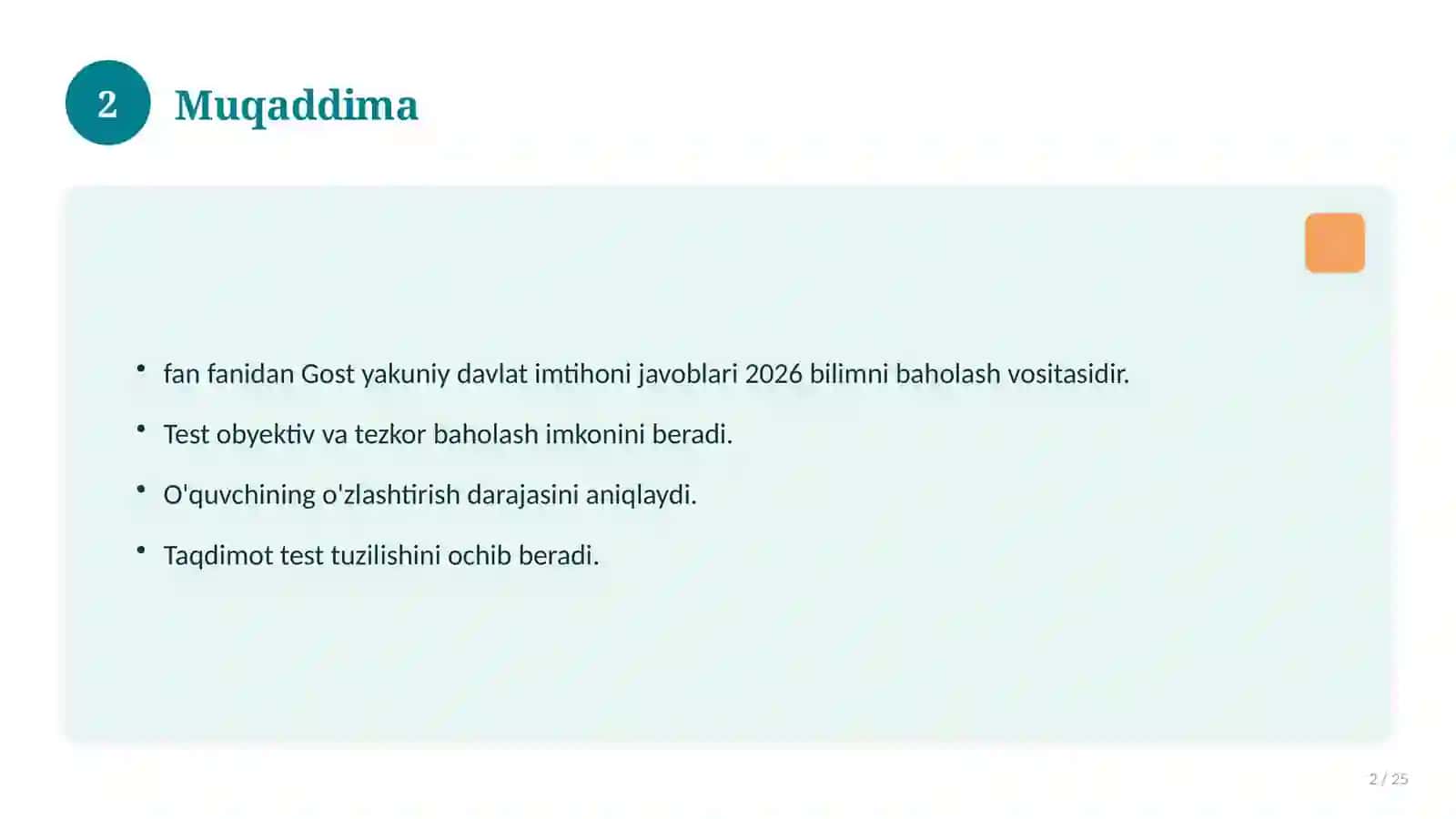 Gost yakuniy davlat imtihoni javoblari 2026 2