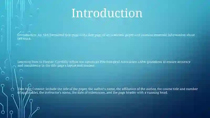 APA Style Title Page Formatting 2