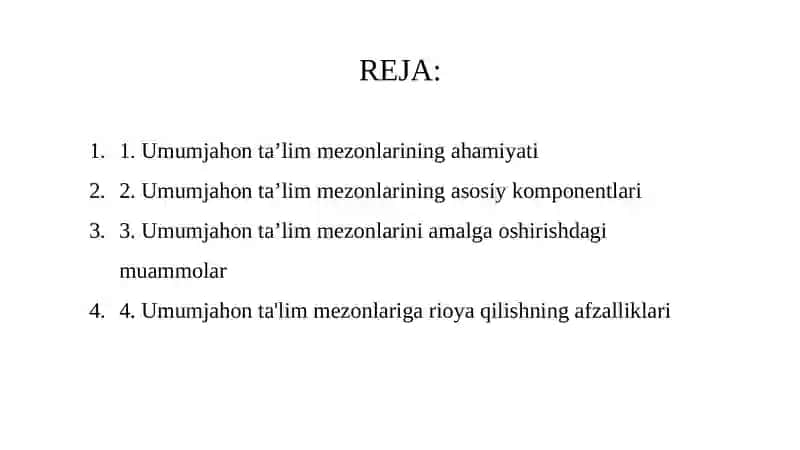 Umuminsoniy tarbiya mezonlari 2