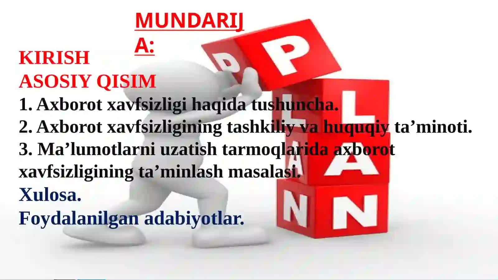 Axborot xavfsizligining huquqiy va tashkiliy ta’minoti 2