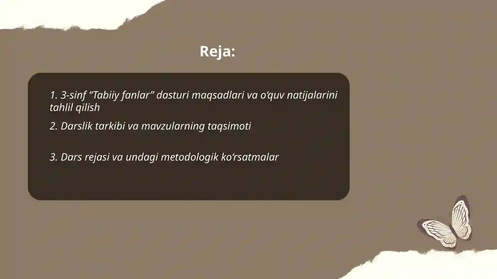 3-sinf “Tabiiy fanlar” dasturi va darsligi 2