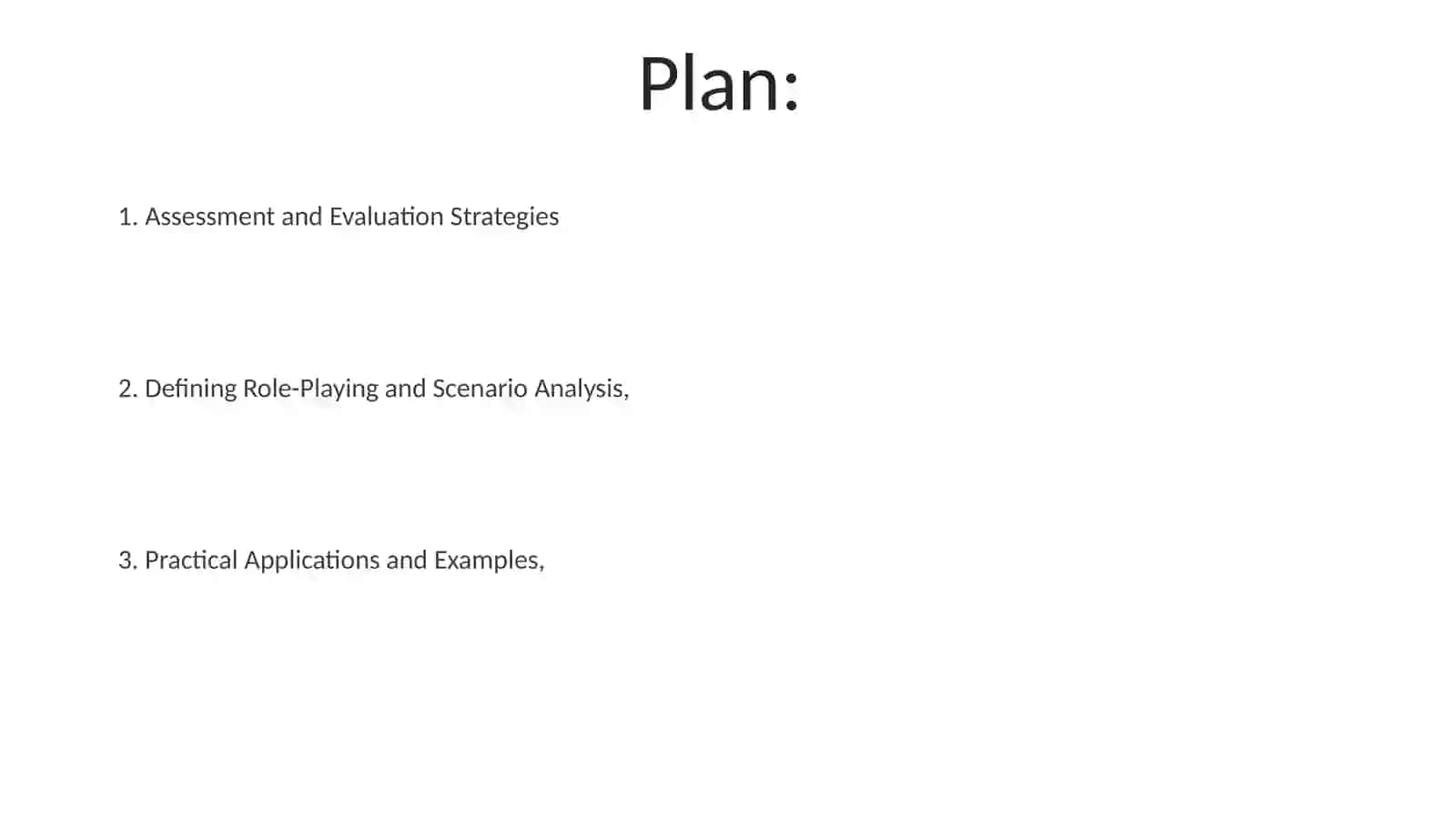 Role-Playing & Scenario Analysis Teaching 2