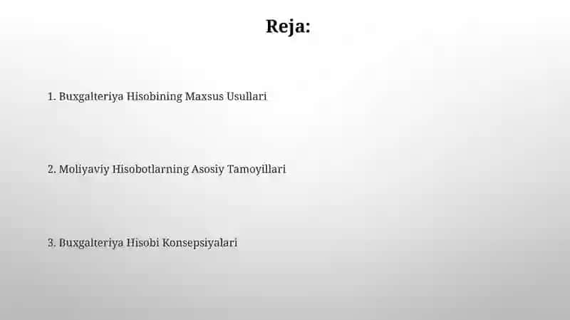 Buxgalteriya Hisobining Boshqa Konsepsiyalari 2