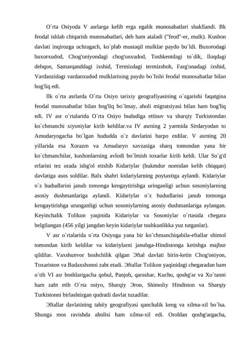 O`rta Osiyoni tarixiy geografiyasi 2