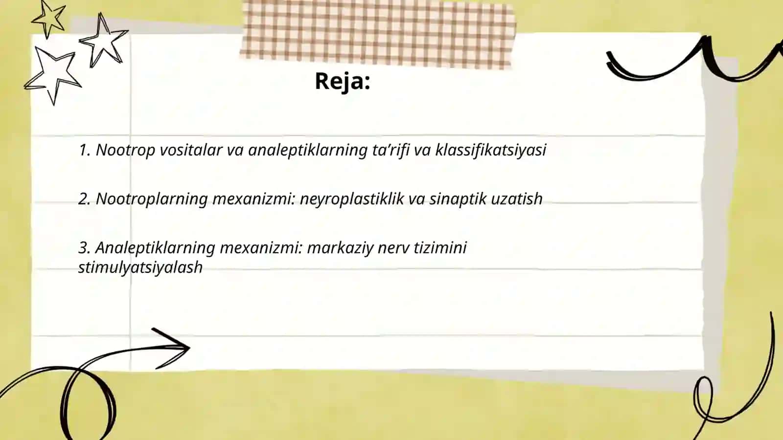 Nootrop vositalar. Analeptiklar 2