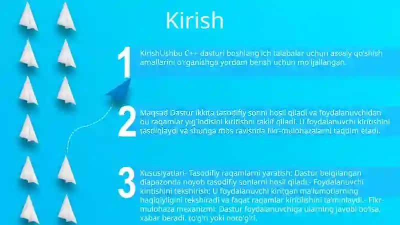 C++ Dasturlash Tilida Boshlang‘Ich Sinf O‘Quvchilari Uchun Qo‘Shish Amalini O‘Rgatuvchi Dastur 2