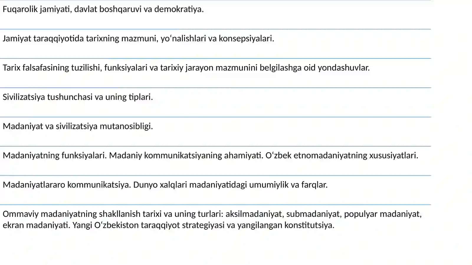 TARIX FALSAFASI, SIVILIZATSIYA VA MADANIYAT 2