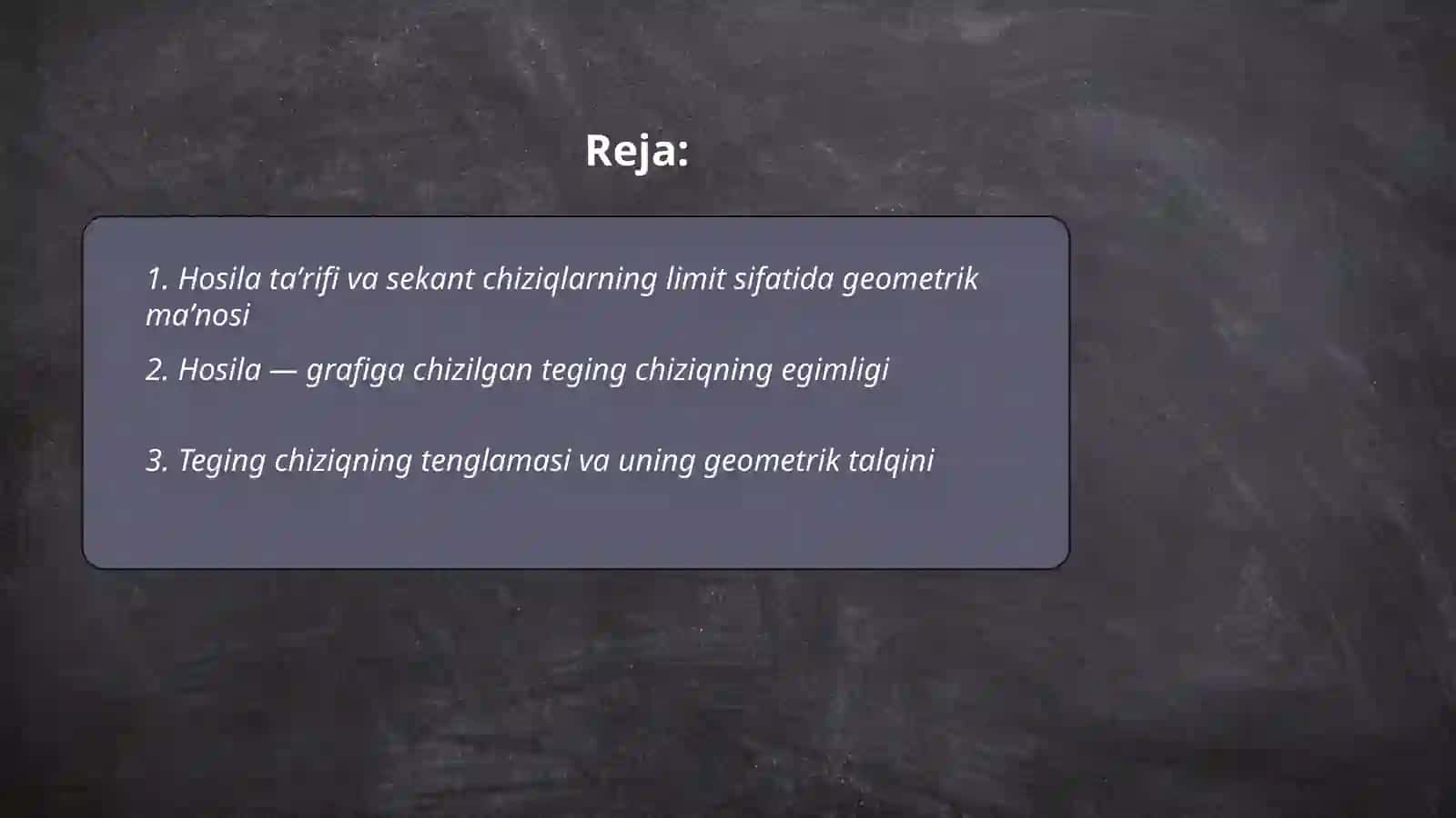 Hosila va uning  geometrik ma’nosi 2