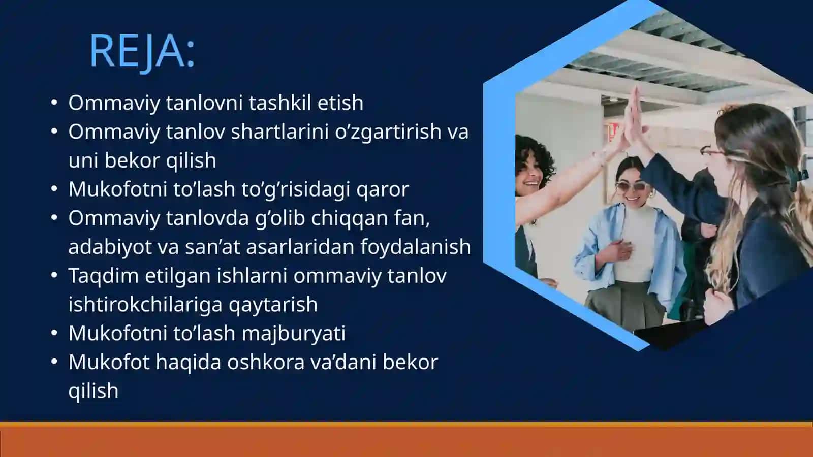 OMMAVIY TANLOV. MUKOFOTNI OSHKORA VA’DA QILISH 2