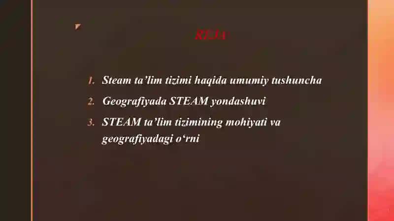 MATERIKLAR VA OKEANLAR TABIIY GEOGRAFIYASINI O'QITISHDA STEAM TA'LIM TIZIMIDAN FOYDALANISH 2