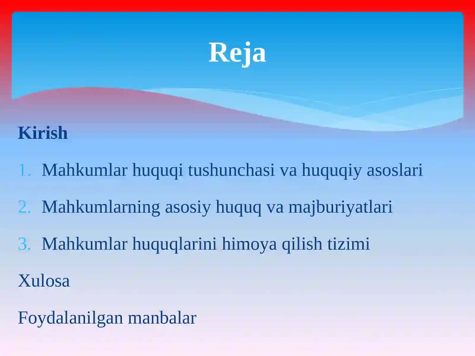Mahkumlar huquqi tushunchasi 2