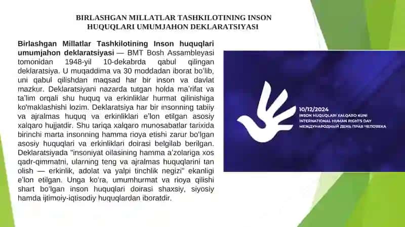 Inson Huquqlari Umumjahon Deklaratsiyasi 2