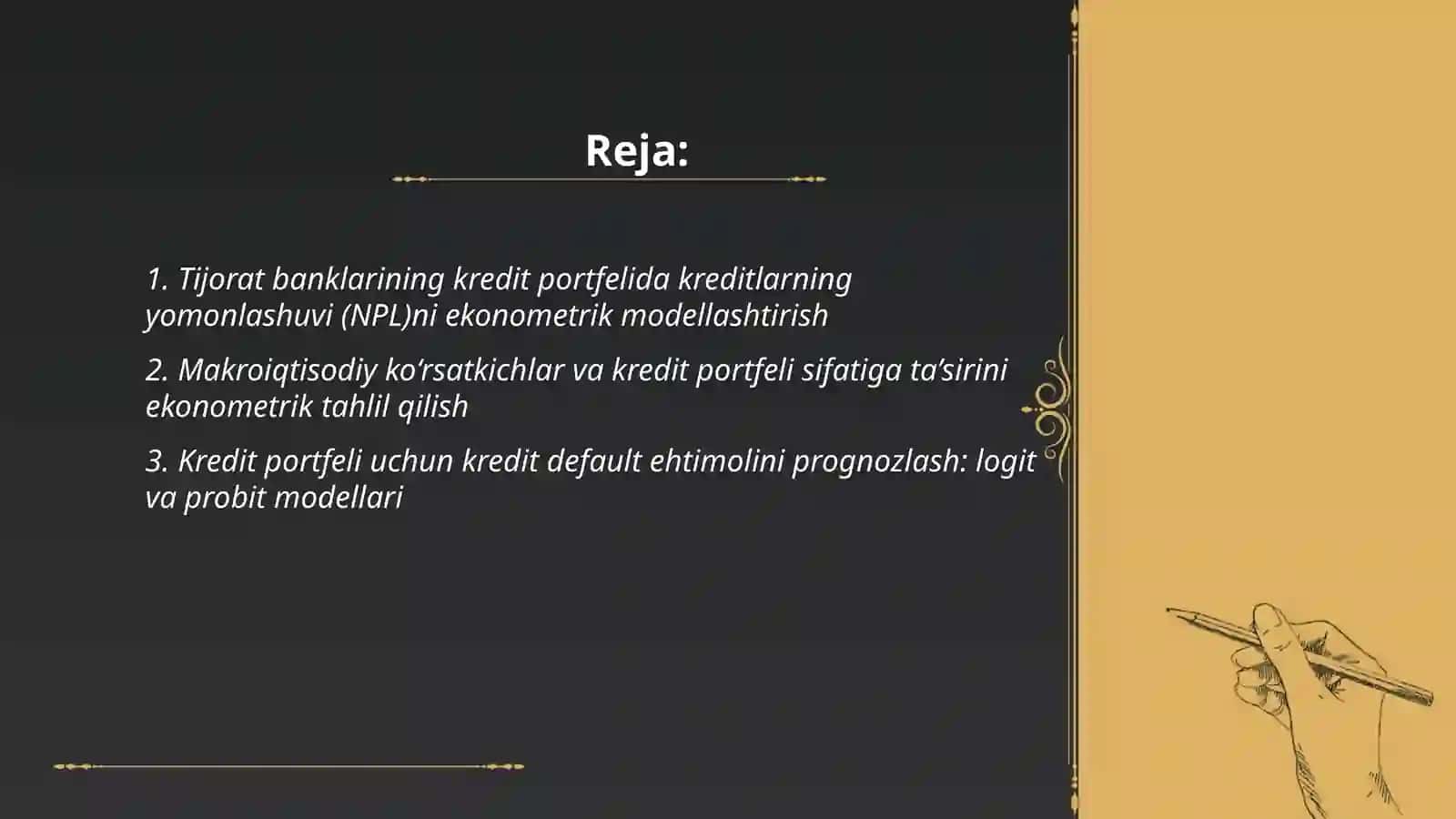 Tijorat Banklarining Kredit Portfelini Ekonometrik Modellashtirish 2