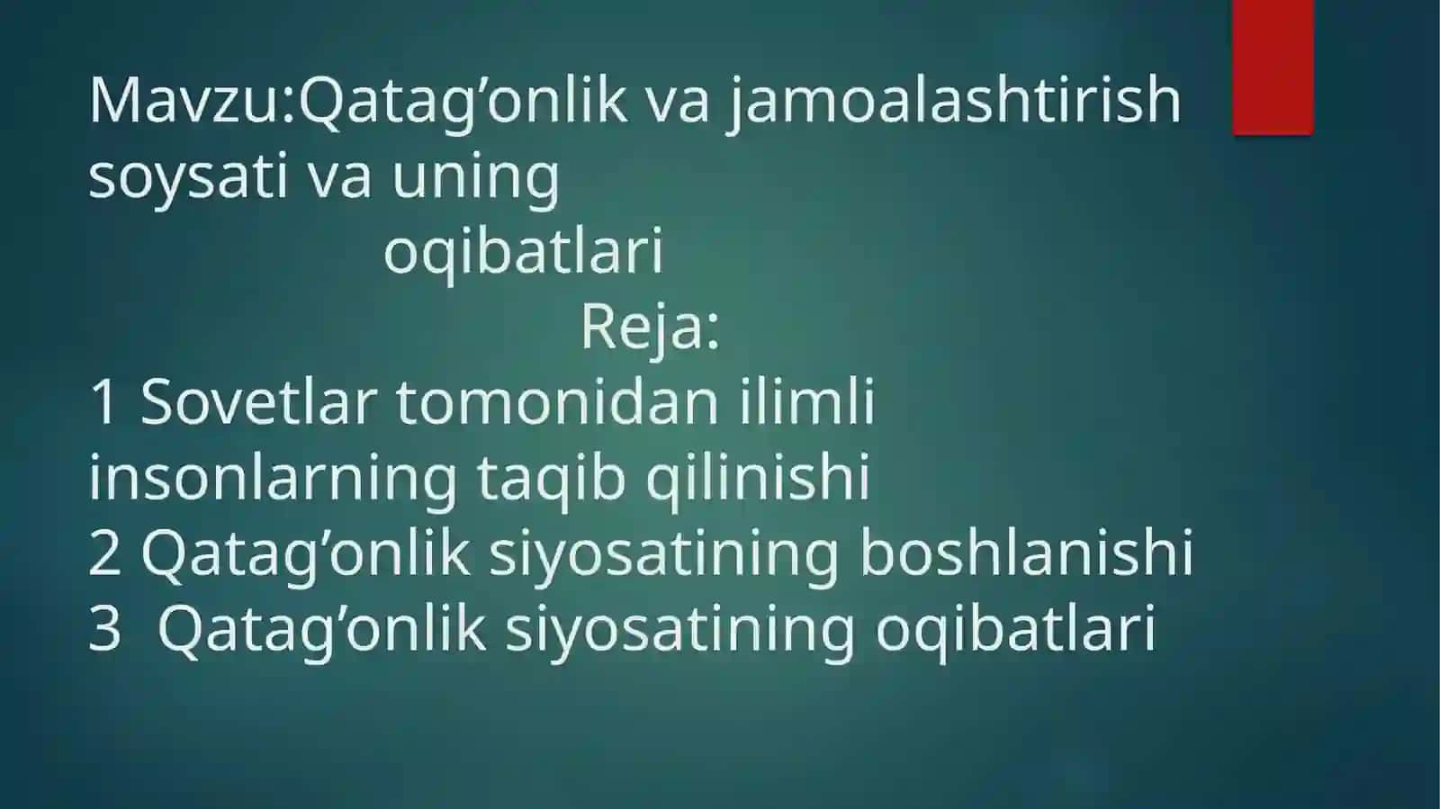 O'zbekiston tarixi fanidan ta'lim 2