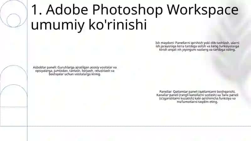 Adobe Photoshop Dasturning Ishchi Muhiti Bilan Ishlash 2