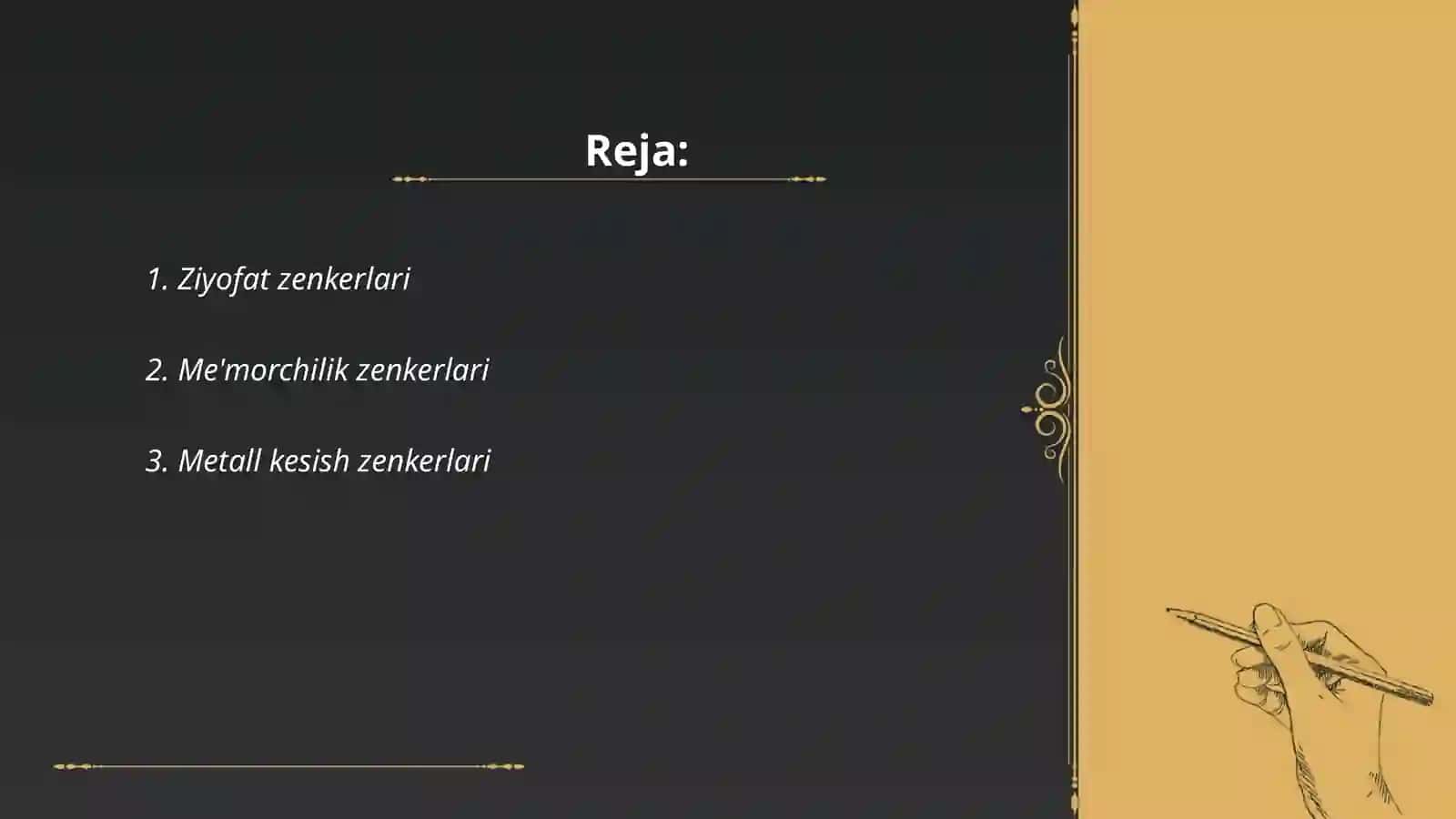 Ziyofat zenkerlari 2