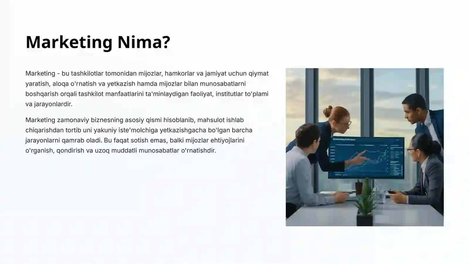 Marketing Fanining Predmeti, Mazmuni va Vazifalari 2