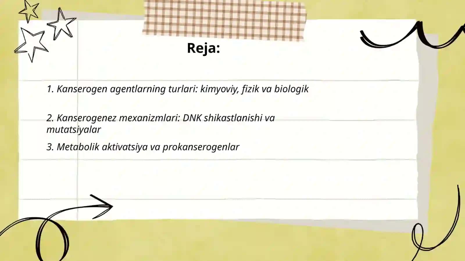 Kanserogen agentlar va ularning hujayralar bilan o'zaro tasiri. O'sma immuniteti 2