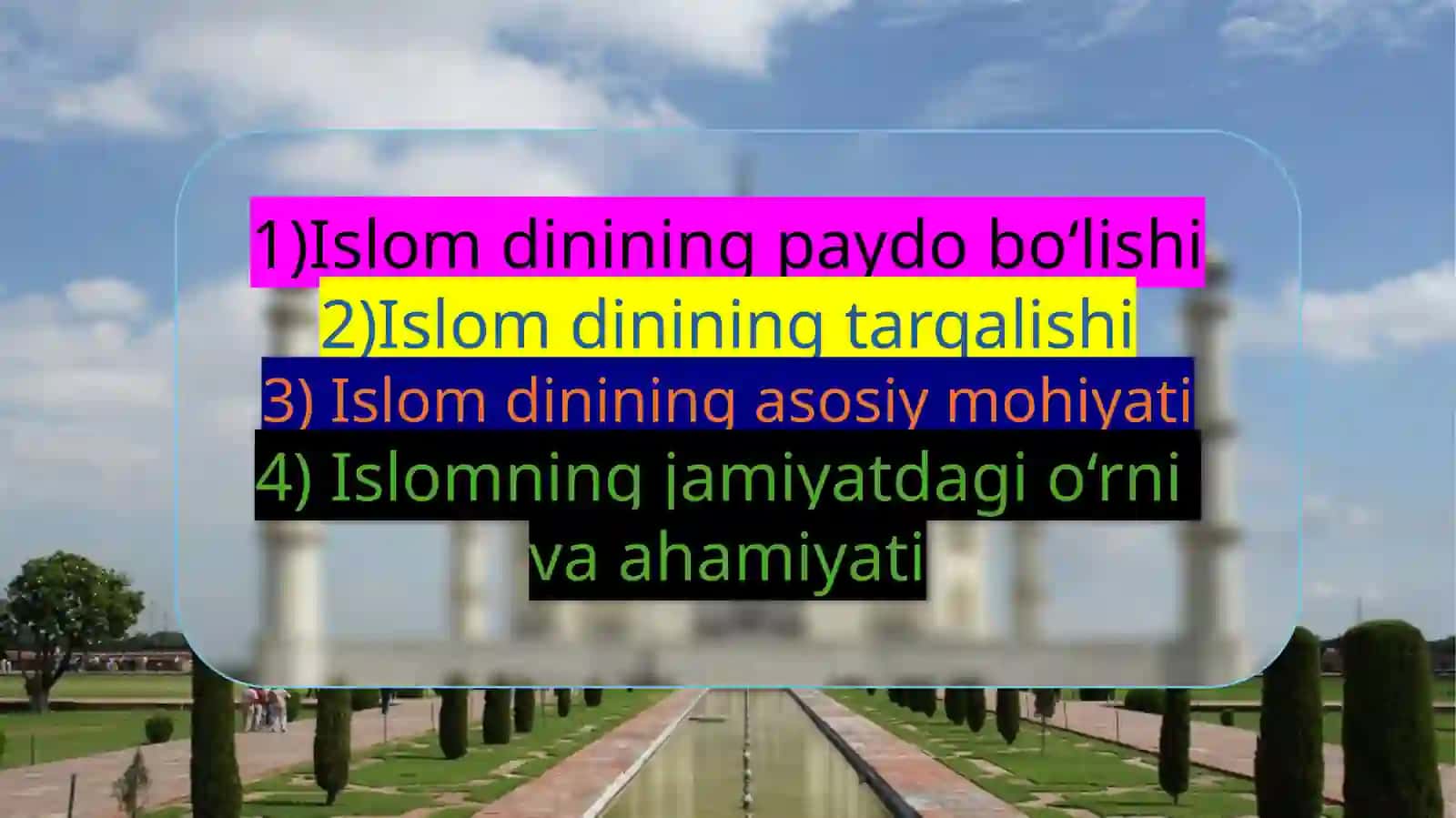 Islom dinining tarixi 2