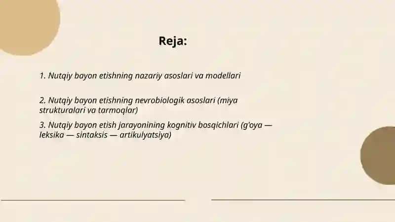 Nutqiy bayon etishning vujudga kelishi va tushunish muamolari 2