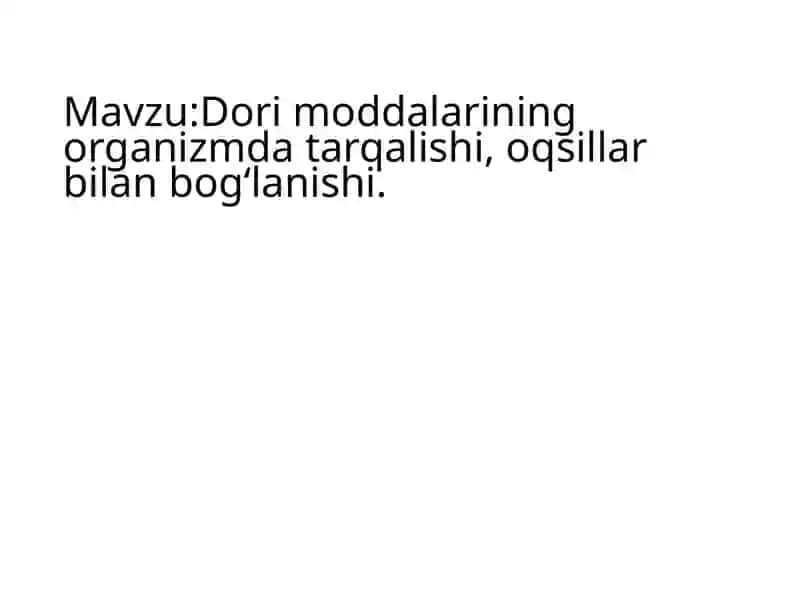 mustaqil ish Farmakologiya fanidan 2