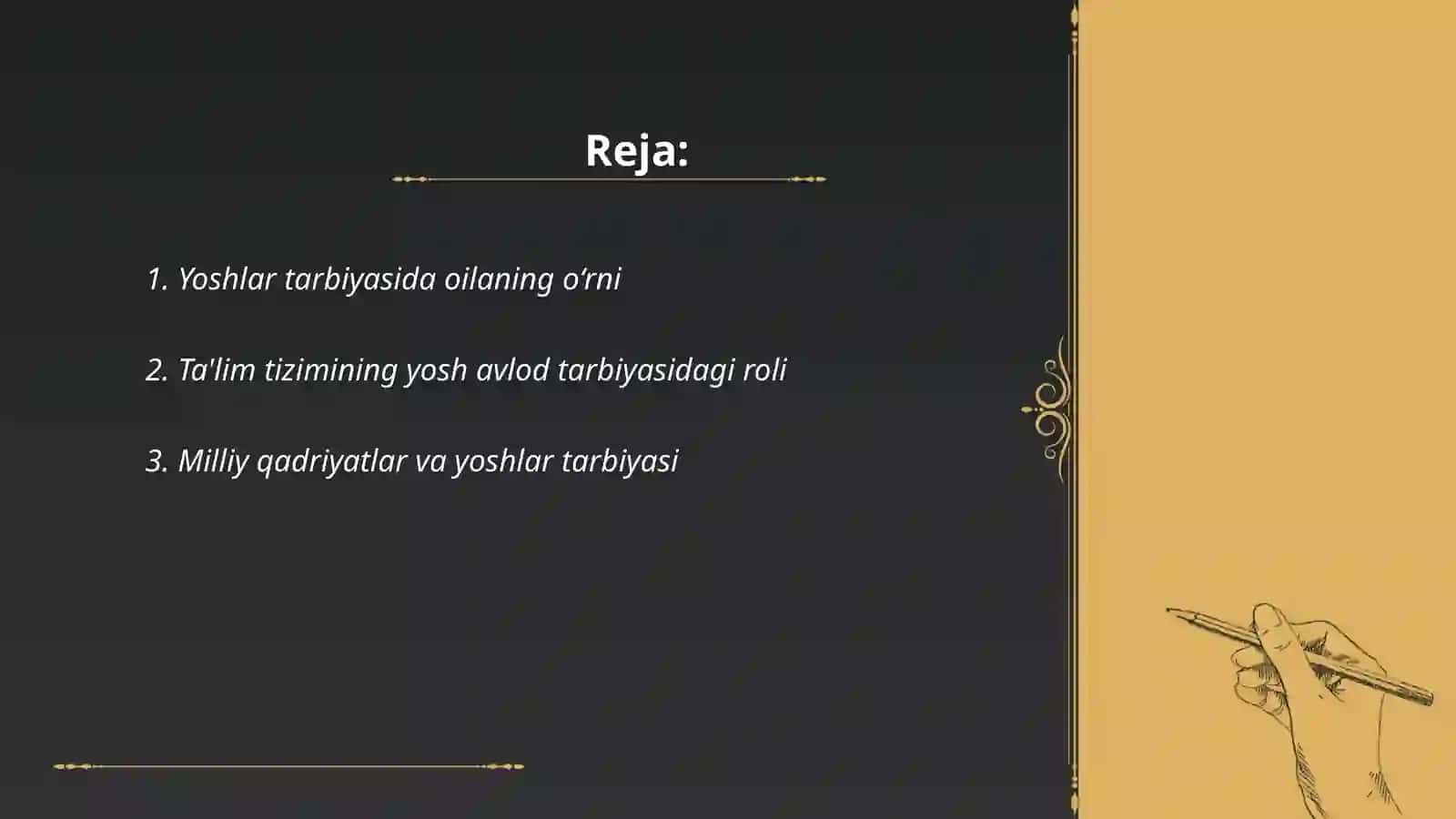 Yoshlar tarbiyasi 2