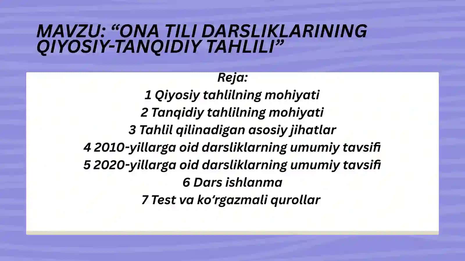ONA TILI DARSLIKLARINING QIYOSIY-TANQIDIY TAHLILI 2