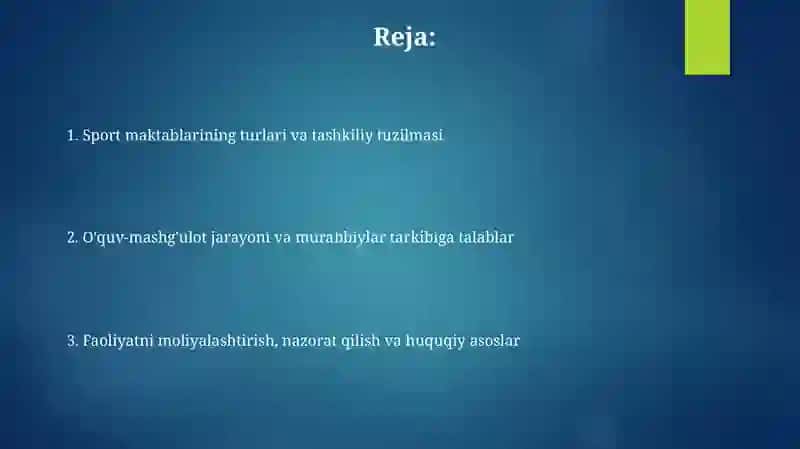 Sport maktablarining turlari va ularning nizomlari haqida tushunchalar 2