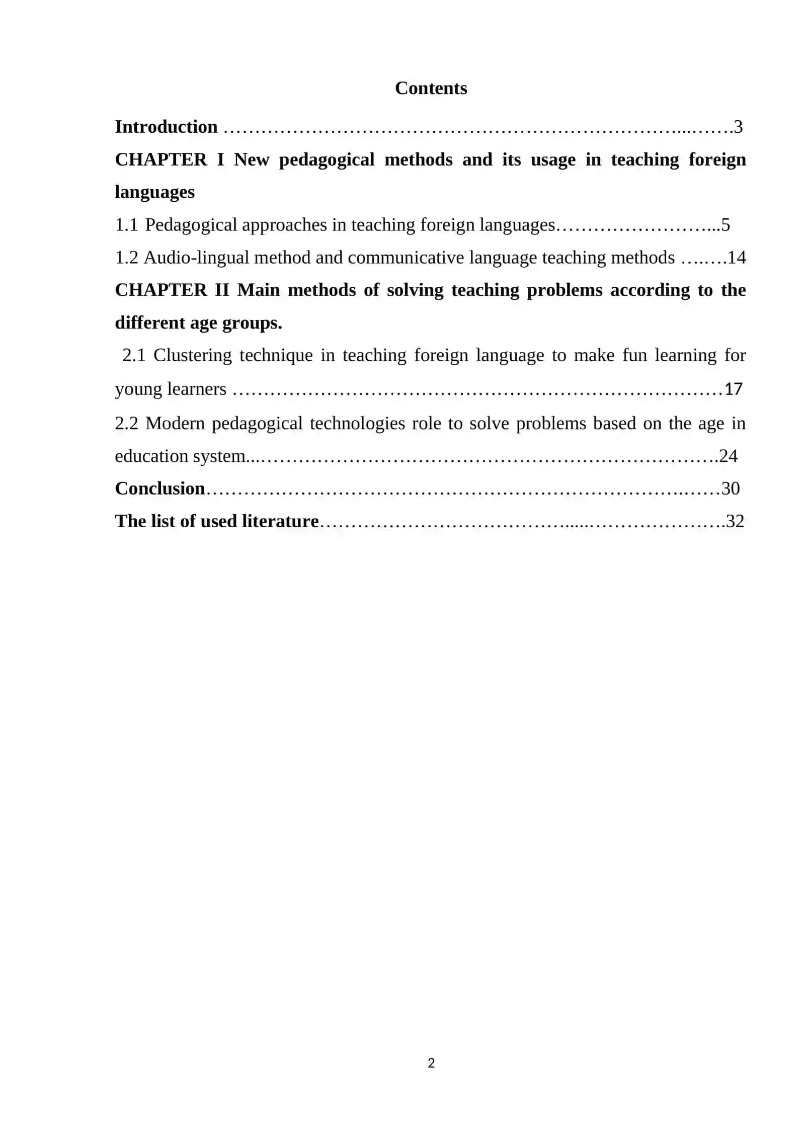Methods of teaching different ages and levels 2