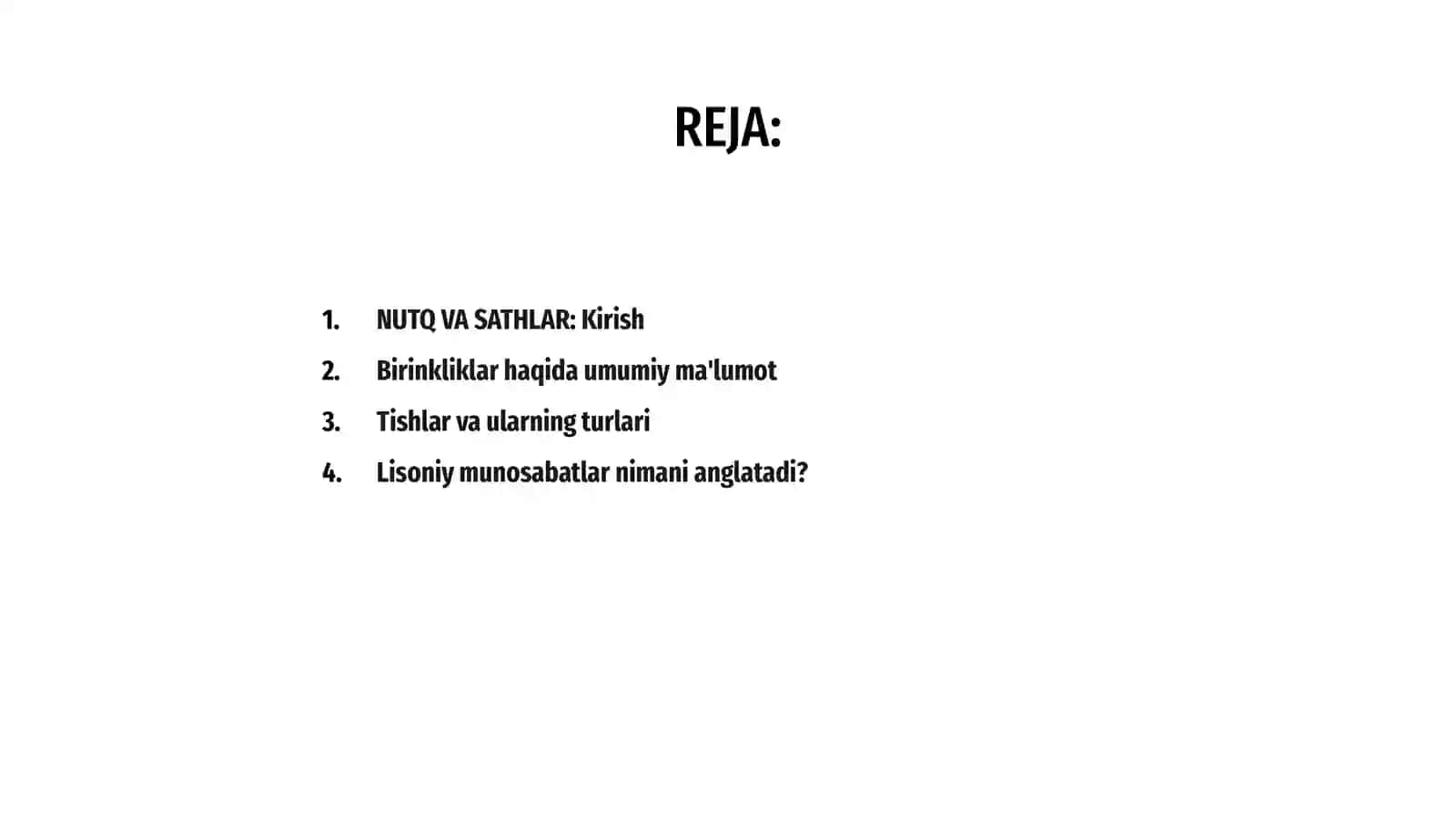 TIL VA NUTQ. TIL SATHLARI, BIRLIKLARI, LISONIY MUNOSABATLAR 2