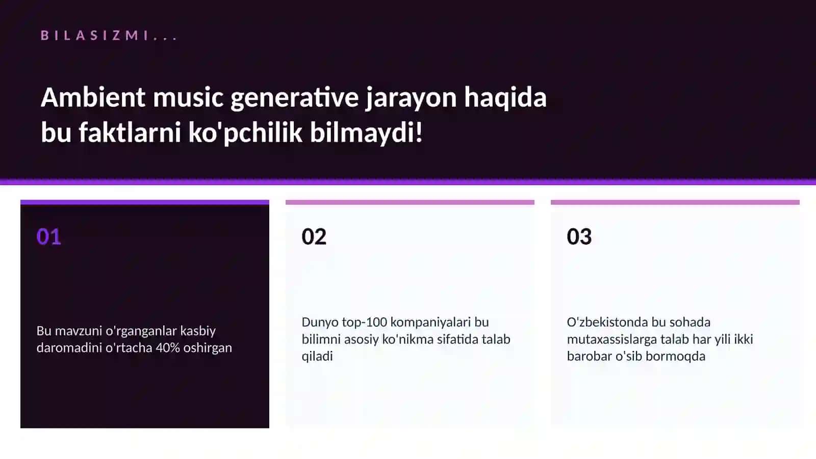 MUSIQA VA AUDIO TEXNOLOGIYALAR 2