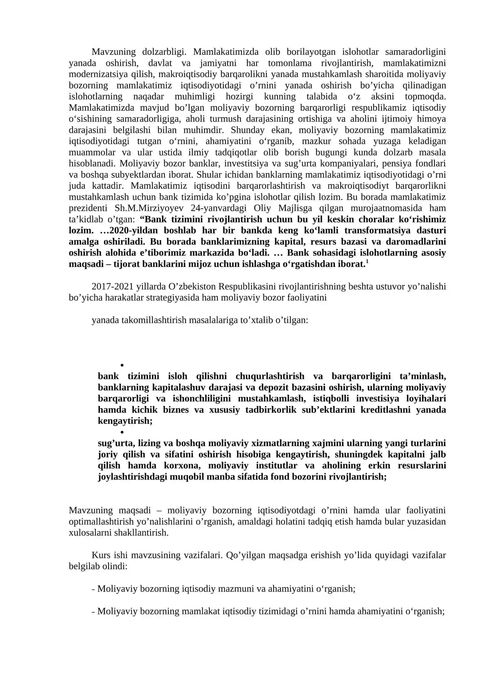 Moliya bozorining iqtisodiyotdagi ahamiyati va o'rni 2