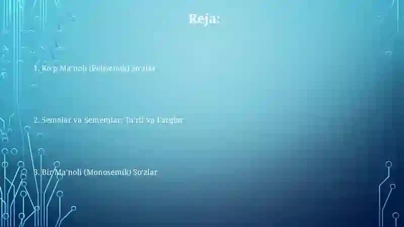 Semantik birliklar (sema va semem) 2
