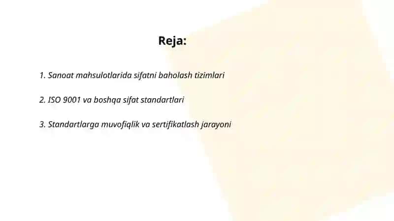 Sanoat mahsulotlarining sifatini baholash 2